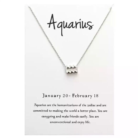 🆕Aquarius Zodiac Pendant Necklace - Picture 1 of 5